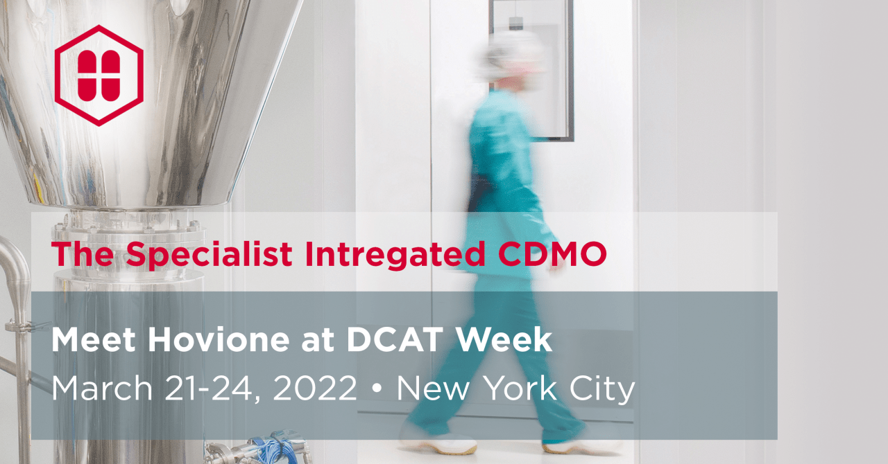 Hovione present at DCAT WEEK