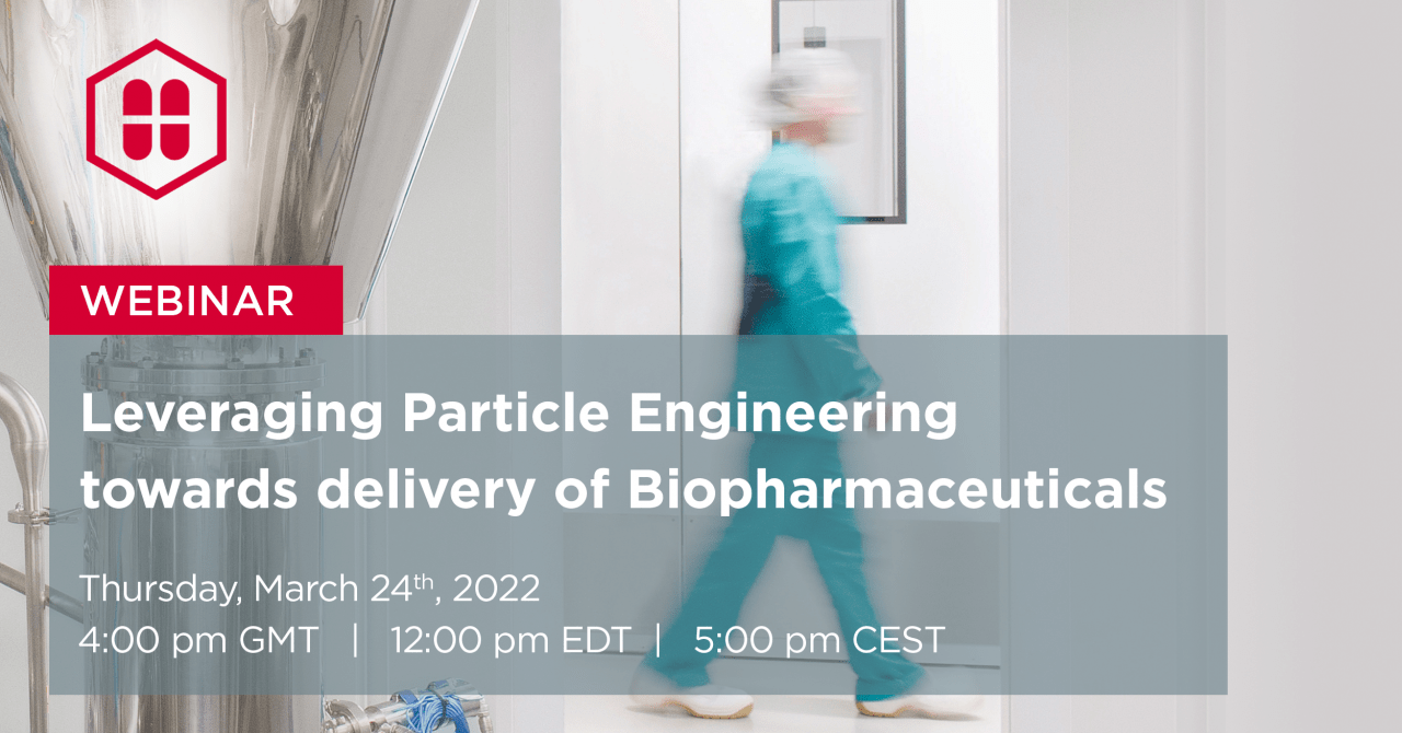 Webinar 24 March 2022 Particle Engineering Spray Drying | HOVIONE