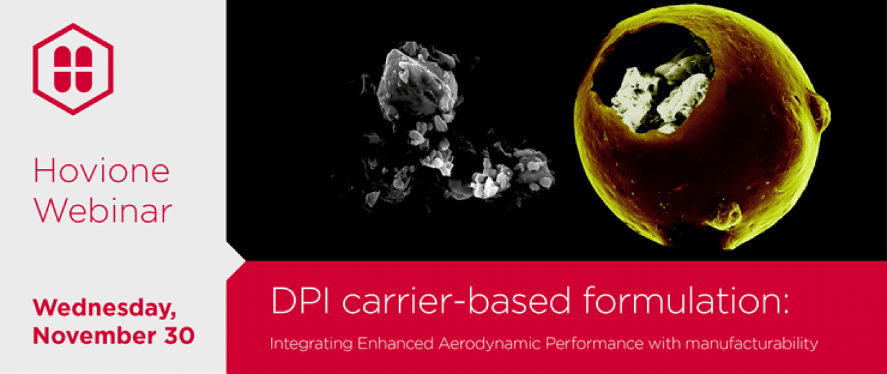 DPI Carrier-based Formulation Aerodynamic Performance | Hovione